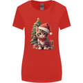 Cute Christmas With Presents and Tree Womens Wider Cut T-Shirt Red