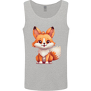 Cute Fox Kawaii Mens Vest Tank Top Sports Grey