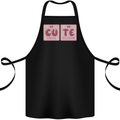 Cute Funny Periodic Table Cotton Apron 100% Organic Black