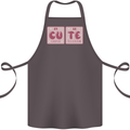 Cute Funny Periodic Table Cotton Apron 100% Organic Dark Grey