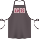 Cute Funny Periodic Table Cotton Apron 100% Organic Dark Grey