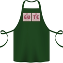 Cute Funny Periodic Table Cotton Apron 100% Organic Forest Green