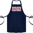 Cute Funny Periodic Table Cotton Apron 100% Organic Navy Blue