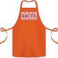 Cute Funny Periodic Table Cotton Apron 100% Organic Orange
