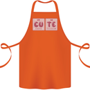 Cute Funny Periodic Table Cotton Apron 100% Organic Orange
