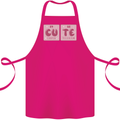 Cute Funny Periodic Table Cotton Apron 100% Organic Pink