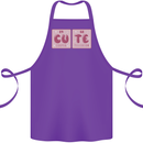 Cute Funny Periodic Table Cotton Apron 100% Organic Purple