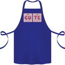 Cute Funny Periodic Table Cotton Apron 100% Organic Royal Blue