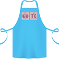 Cute Funny Periodic Table Cotton Apron 100% Organic Turquoise