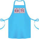 Cute Funny Periodic Table Cotton Apron 100% Organic Turquoise
