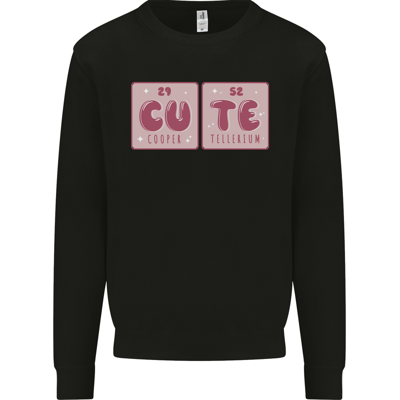 Cute Funny Periodic Table Kids Sweatshirt Jumper Black