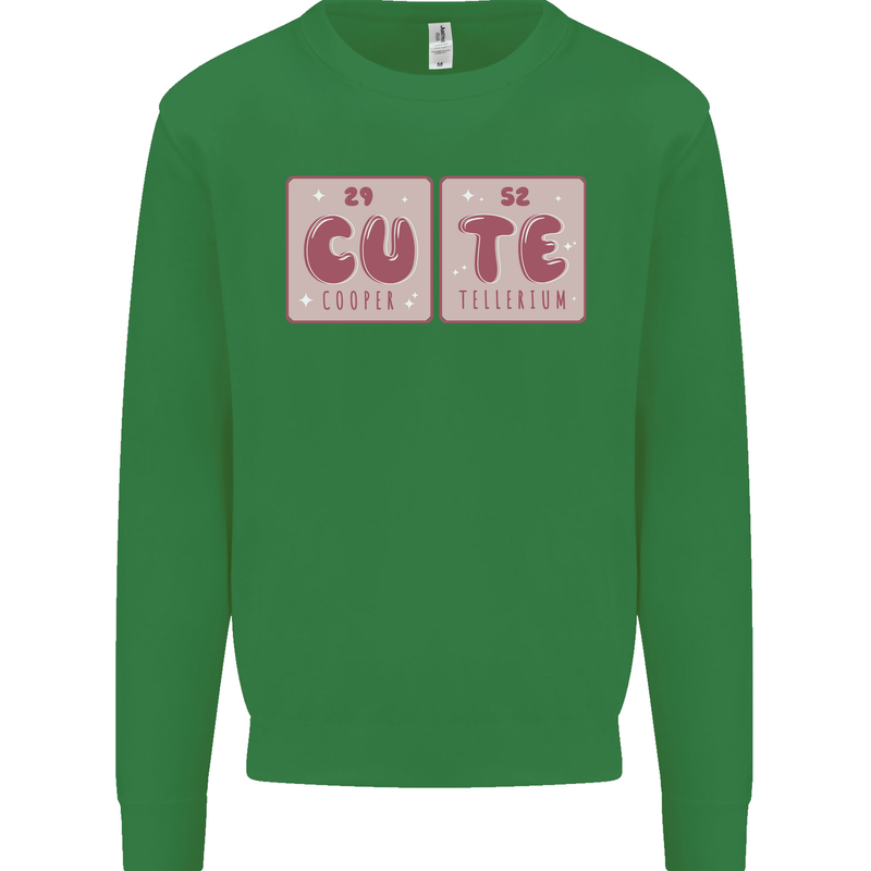 Cute Funny Periodic Table Kids Sweatshirt Jumper Irish Green