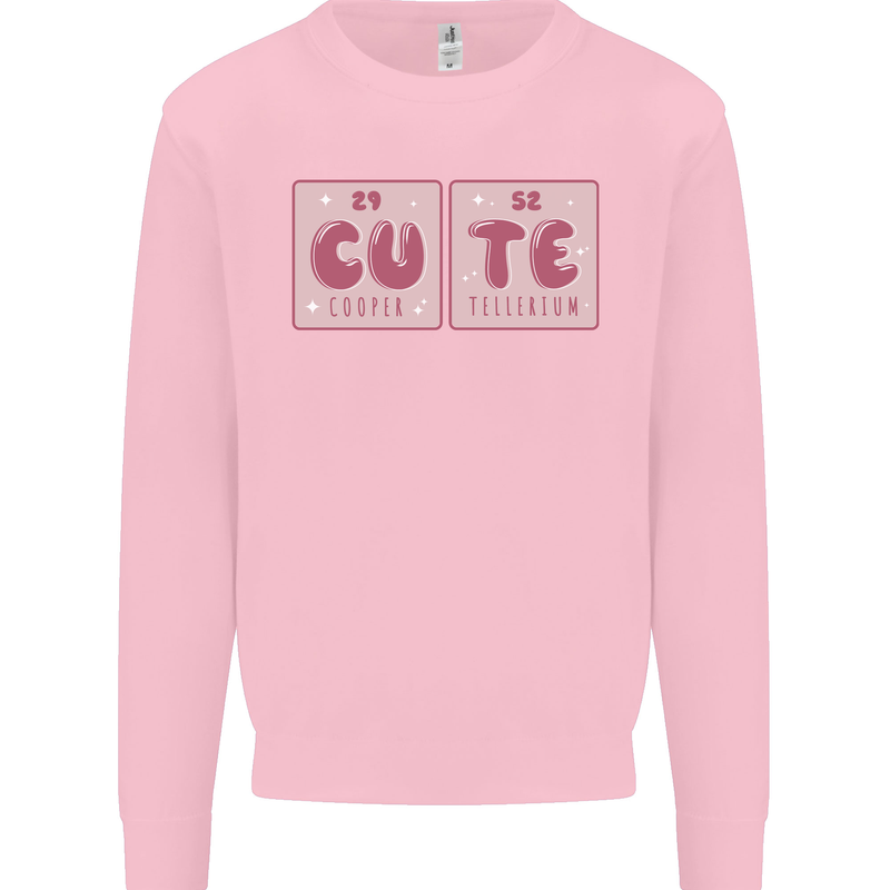 Cute Funny Periodic Table Kids Sweatshirt Jumper Light Pink