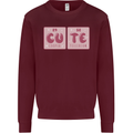 Cute Funny Periodic Table Kids Sweatshirt Jumper Maroon