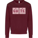 Cute Funny Periodic Table Kids Sweatshirt Jumper Maroon