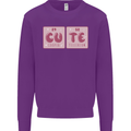 Cute Funny Periodic Table Kids Sweatshirt Jumper Purple
