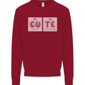 Cute Funny Periodic Table Kids Sweatshirt Jumper Red