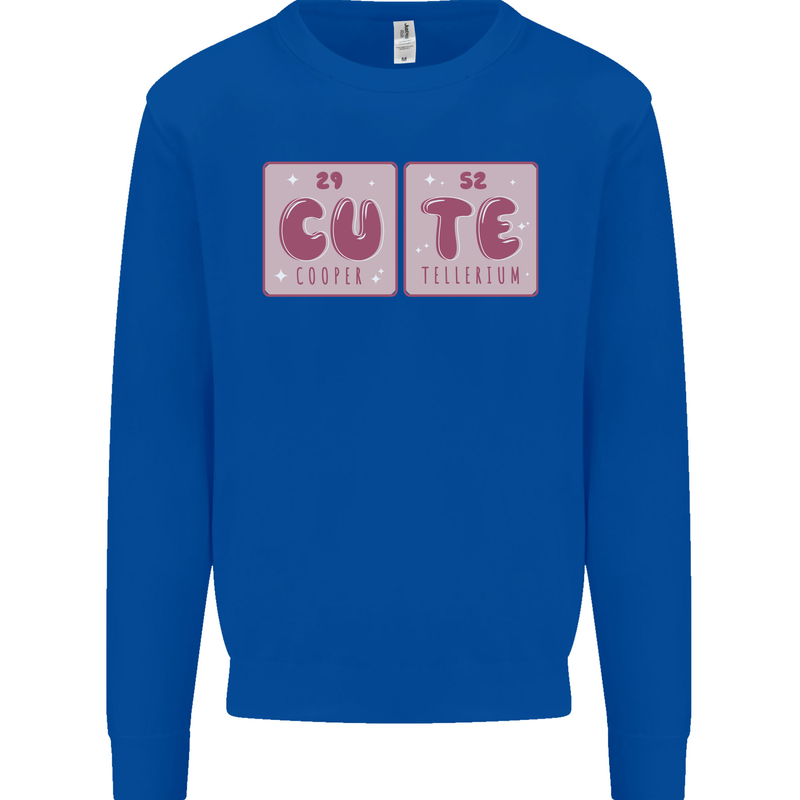 Cute Funny Periodic Table Kids Sweatshirt Jumper Royal Blue