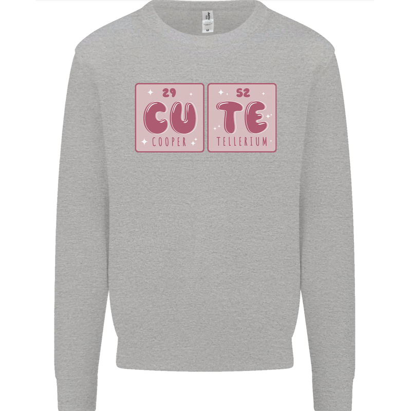 Cute Funny Periodic Table Kids Sweatshirt Jumper Sports Grey