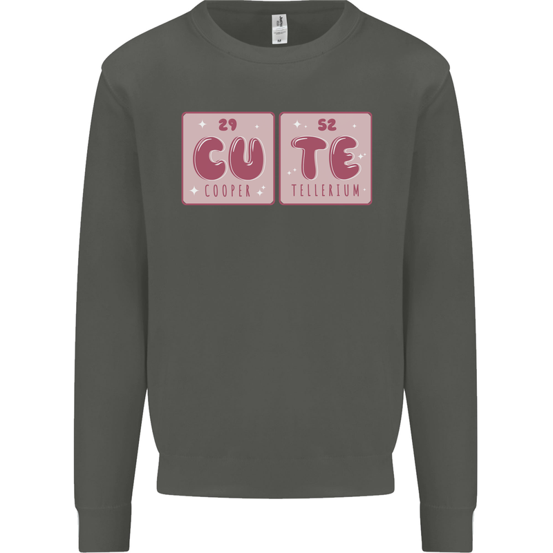 Cute Funny Periodic Table Kids Sweatshirt Jumper Storm Grey