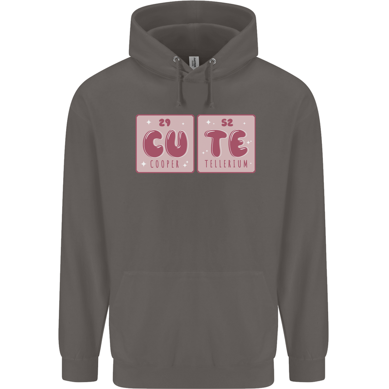 Cute Funny Periodic Table Mens 80% Cotton Hoodie Charcoal