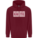 Cute Funny Periodic Table Mens 80% Cotton Hoodie Maroon