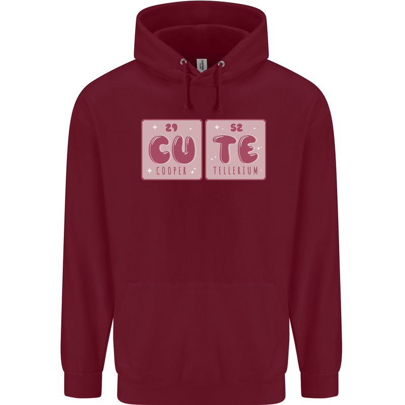 Cute Funny Periodic Table Mens 80% Cotton Hoodie Maroon