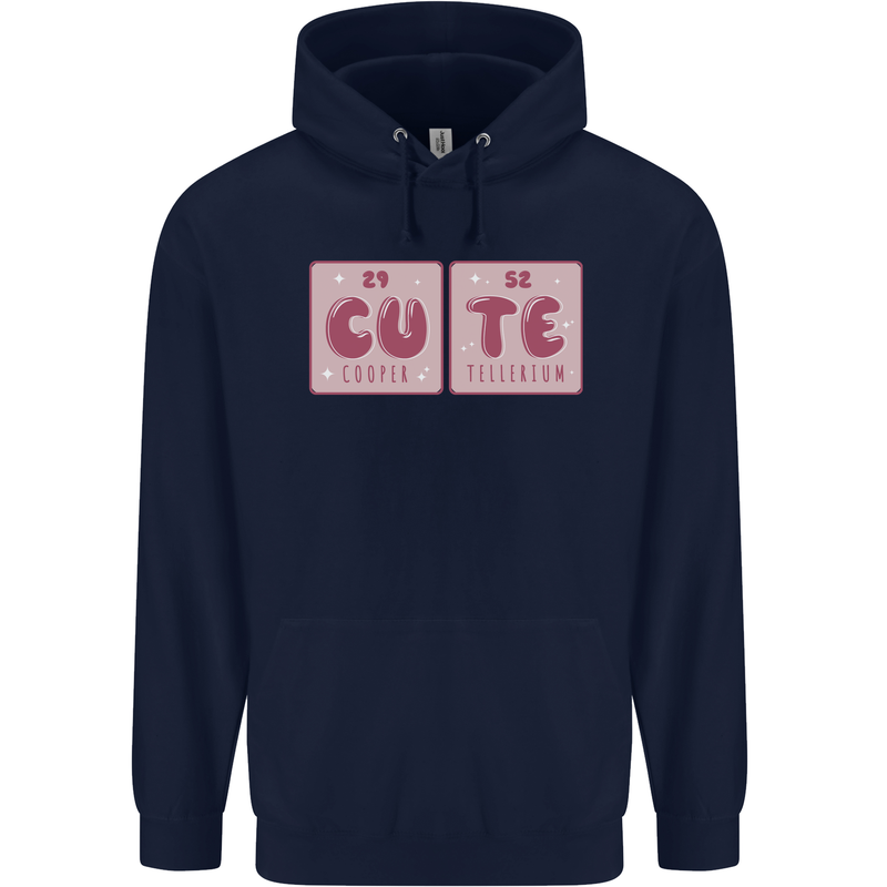 Cute Funny Periodic Table Mens 80% Cotton Hoodie Navy Blue