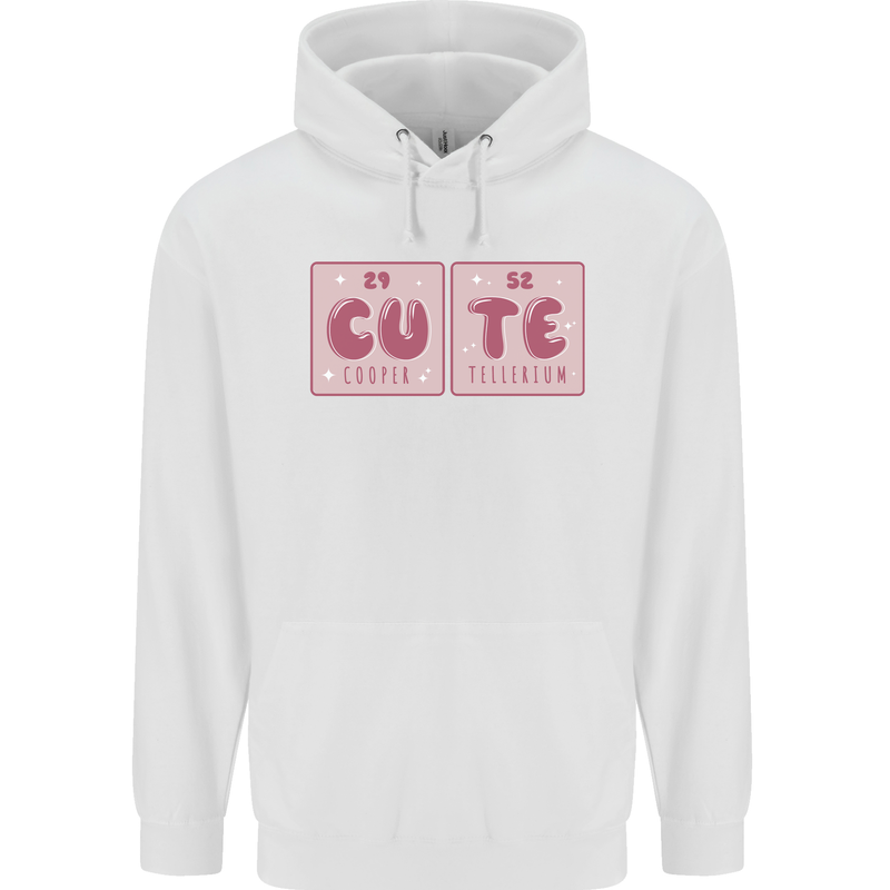 Cute Funny Periodic Table Mens 80% Cotton Hoodie White