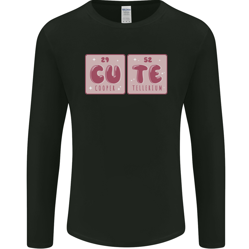 Cute Funny Periodic Table Mens Long Sleeve T-Shirt Black