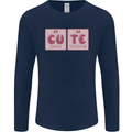 Cute Funny Periodic Table Mens Long Sleeve T-Shirt Navy Blue
