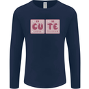 Cute Funny Periodic Table Mens Long Sleeve T-Shirt Navy Blue