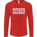 Cute Funny Periodic Table Mens Long Sleeve T-Shirt Red