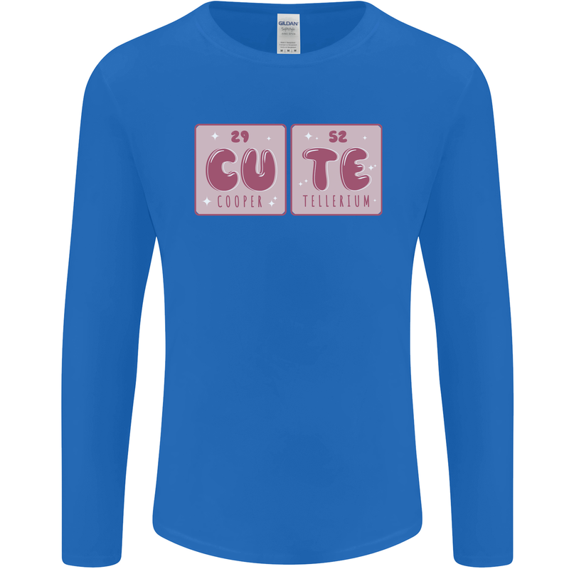 Cute Funny Periodic Table Mens Long Sleeve T-Shirt Royal Blue