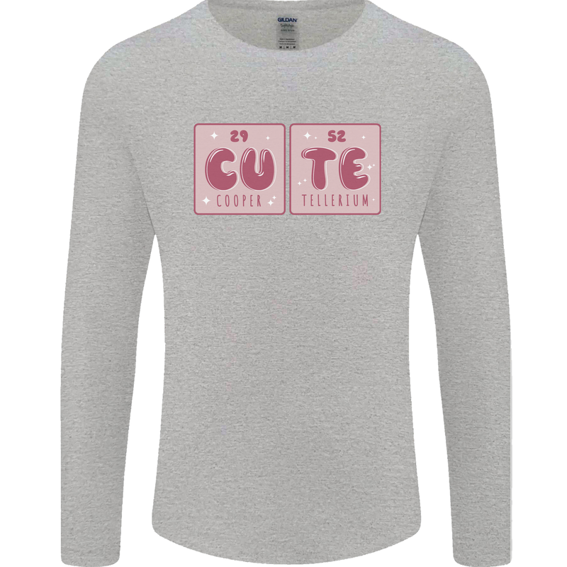 Cute Funny Periodic Table Mens Long Sleeve T-Shirt Sports Grey