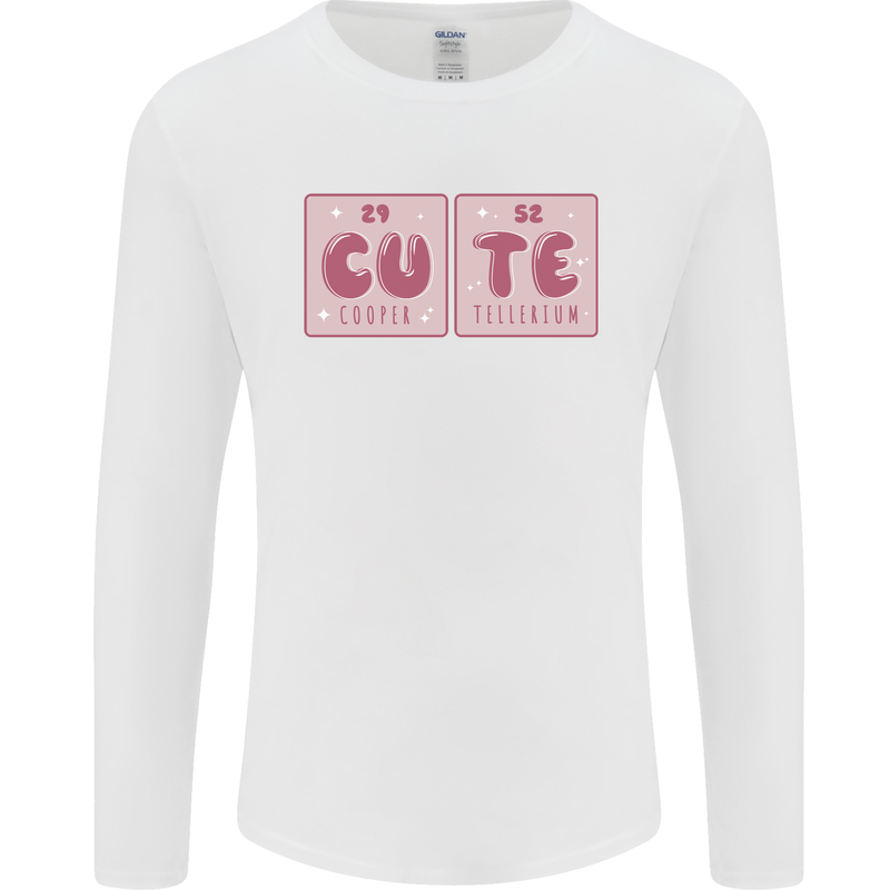 Cute Funny Periodic Table Mens Long Sleeve T-Shirt White