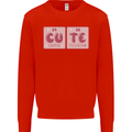 Cute Funny Periodic Table Mens Sweatshirt Jumper Bright Red