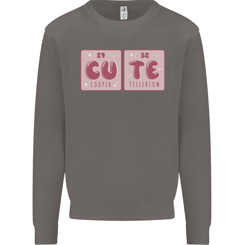 Cute Funny Periodic Table Mens Sweatshirt Jumper Charcoal