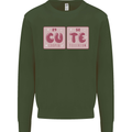 Cute Funny Periodic Table Mens Sweatshirt Jumper Forest Green