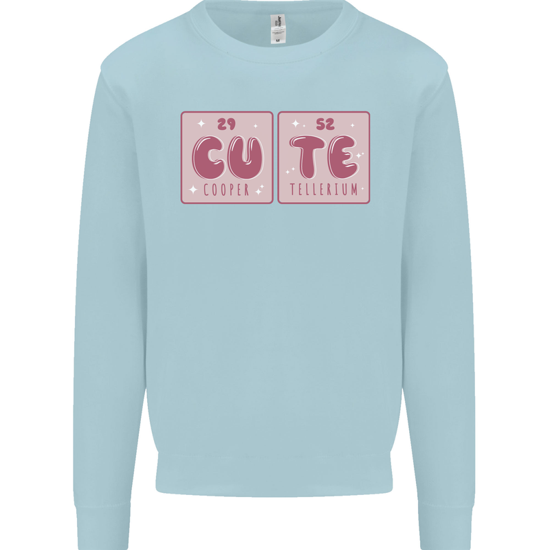 Cute Funny Periodic Table Mens Sweatshirt Jumper Light Blue