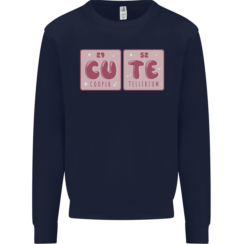 Cute Funny Periodic Table Mens Sweatshirt Jumper Navy Blue