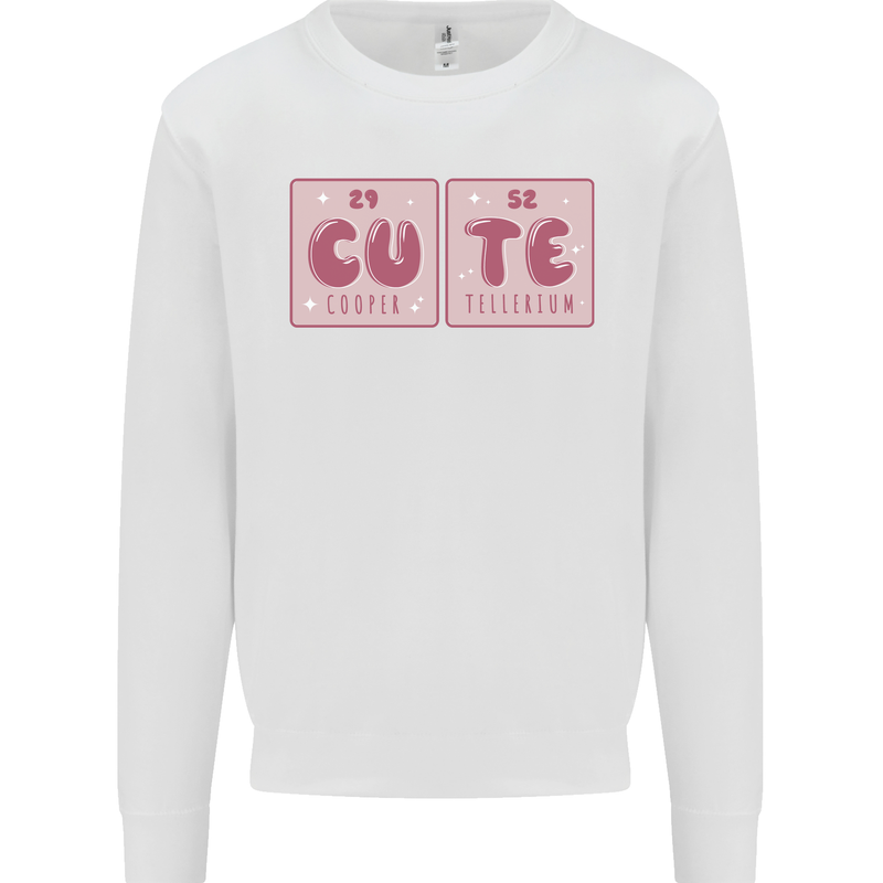 Cute Funny Periodic Table Mens Sweatshirt Jumper White