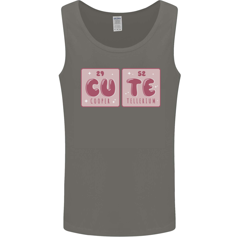 Cute Funny Periodic Table Mens Vest Tank Top Charcoal