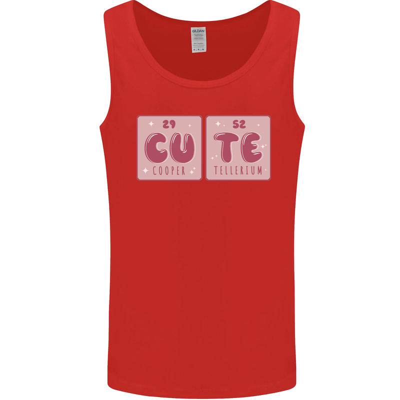Cute Funny Periodic Table Mens Vest Tank Top Red