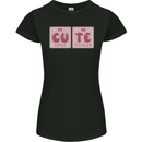 Cute Funny Periodic Table Womens Petite Cut T-Shirt Black