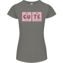 Cute Funny Periodic Table Womens Petite Cut T-Shirt Charcoal