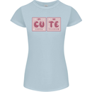 Cute Funny Periodic Table Womens Petite Cut T-Shirt Light Blue