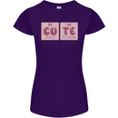 Cute Funny Periodic Table Womens Petite Cut T-Shirt Purple