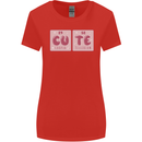 Cute Funny Periodic Table Womens Wider Cut T-Shirt Red