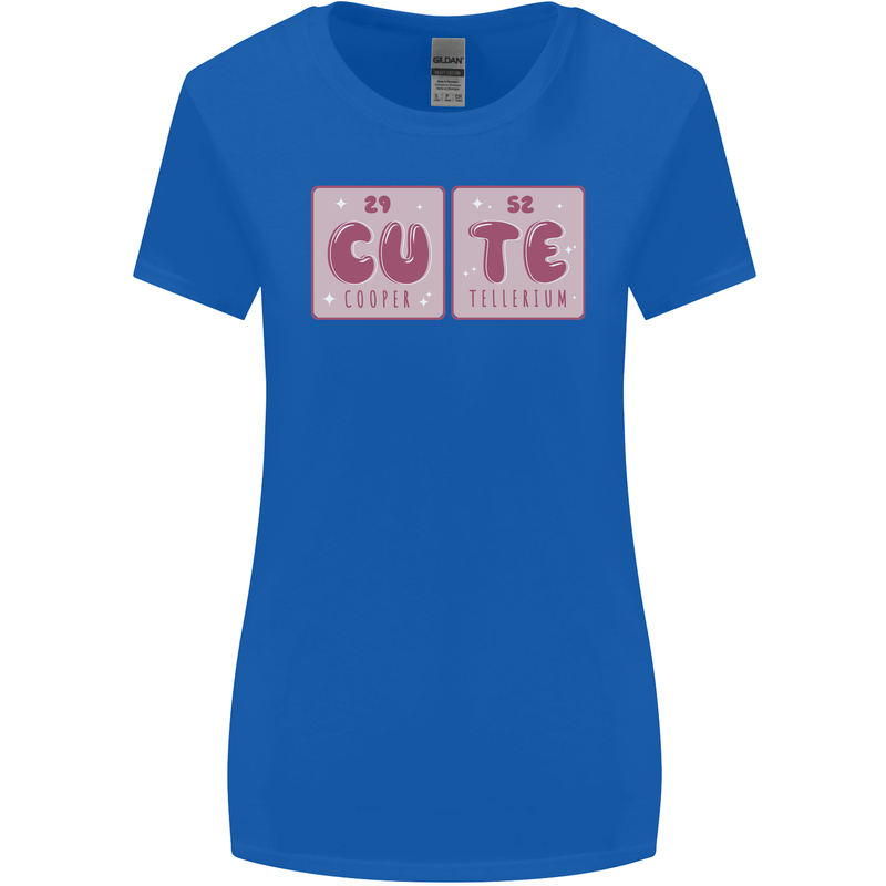 Cute Funny Periodic Table Womens Wider Cut T-Shirt Royal Blue